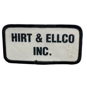 Vintage Hirt & Ellco Inc Embroidered Patch HVAC Company Batesville IN Rectangle